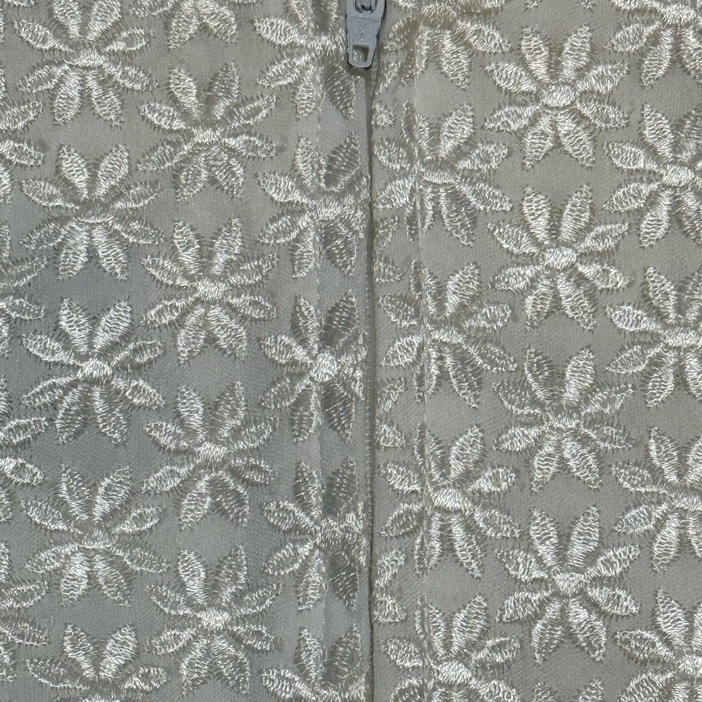 Vintage Tina Hagen Ivory Daisy Embroidered Skirt Size Small Petite - Picture 5 of 9